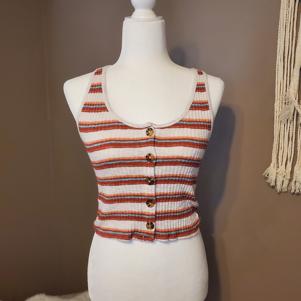 Forever 21 Striped Tank Top Sz M